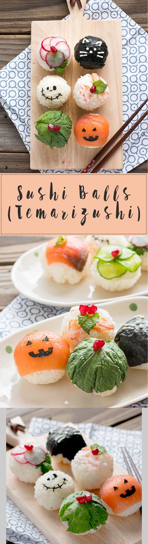 Sushi Balls (Temarizushi- Halloween Style