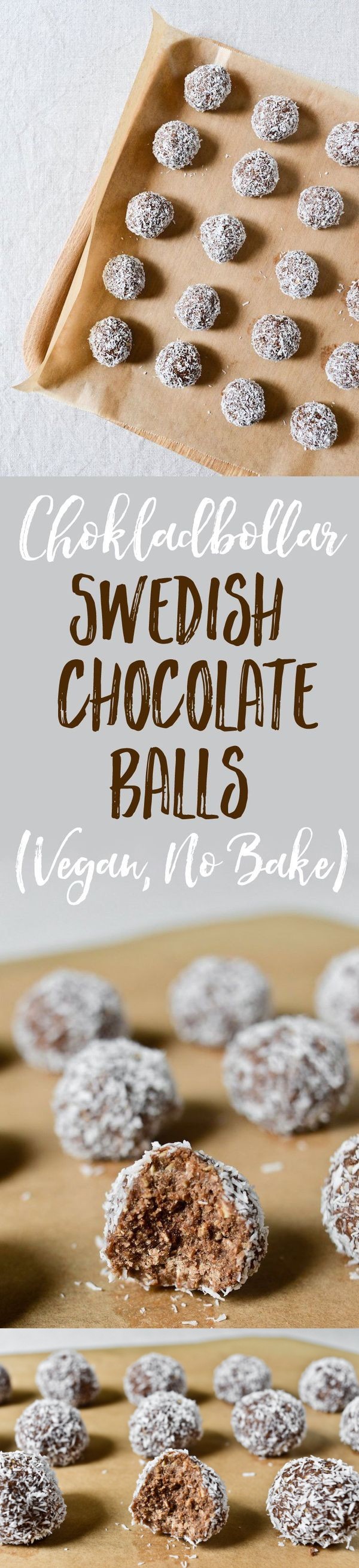 Swedish Chocolate Balls (Chokladbollar No-Bake, Vegan