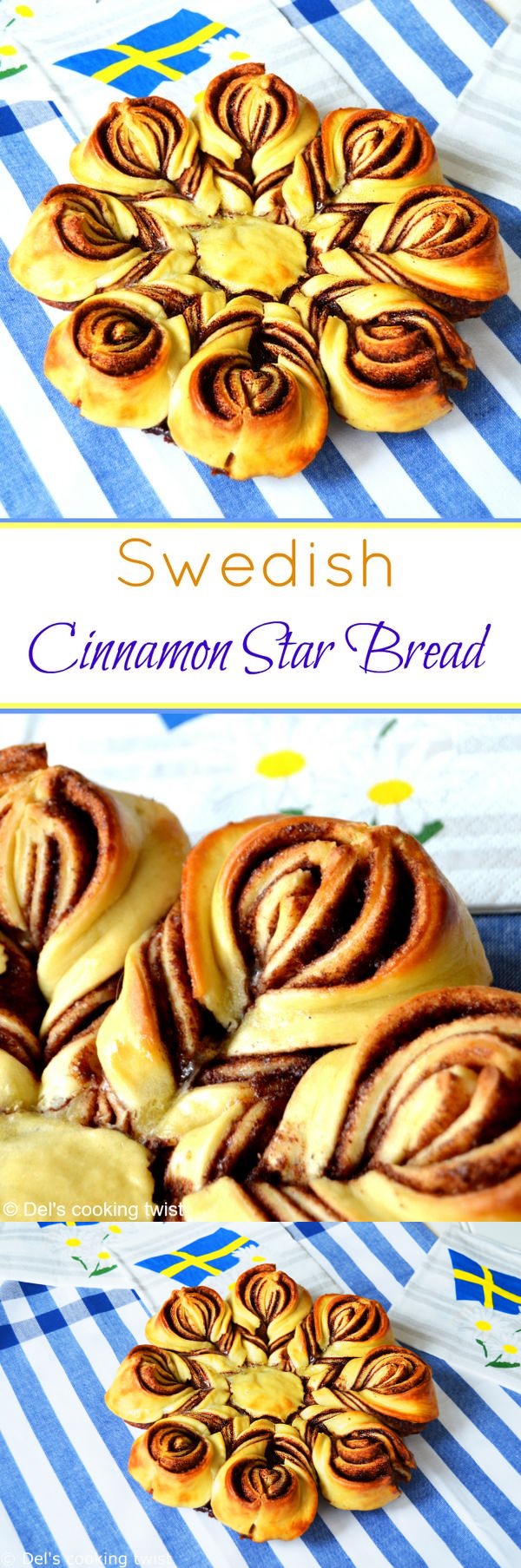 Swedish Cinnamon Star Bread (like a cinnamon bun