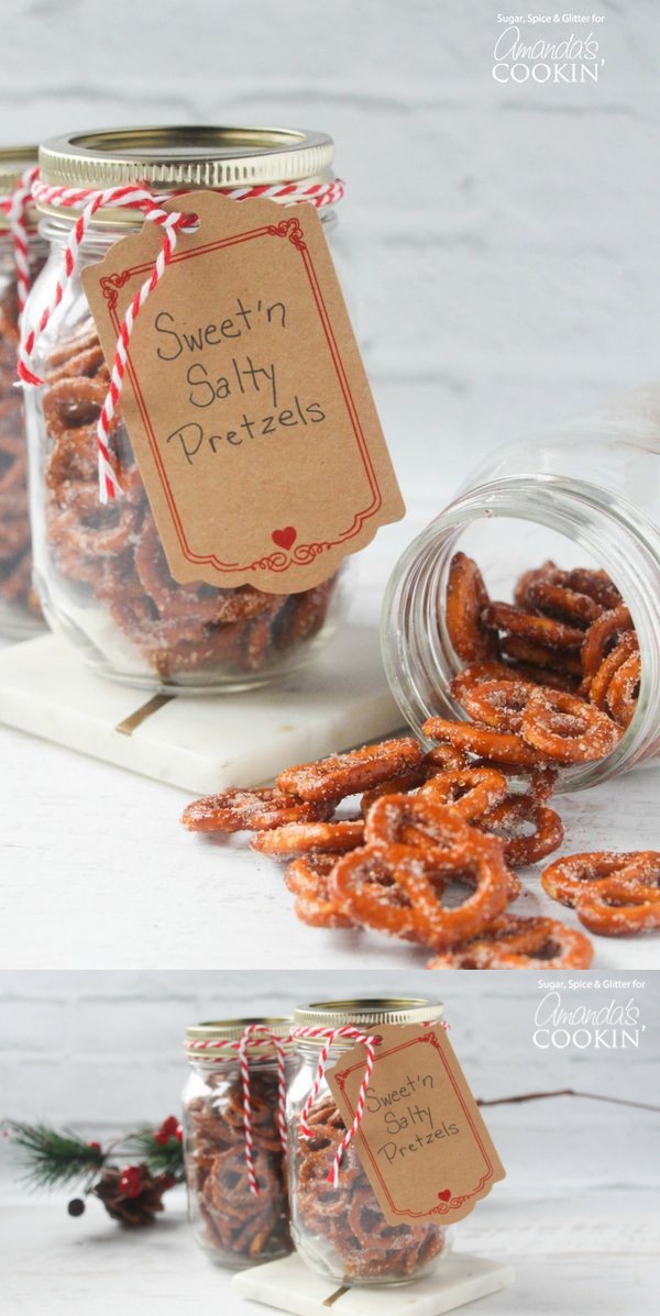 Sweet and Spicy Pretzels in a Jar