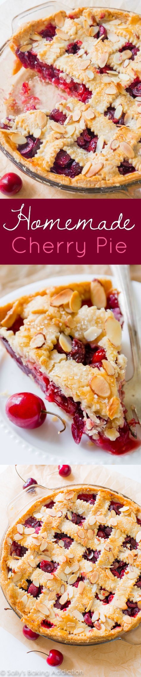 Sweet Cherry Pie with Toasted Almonds