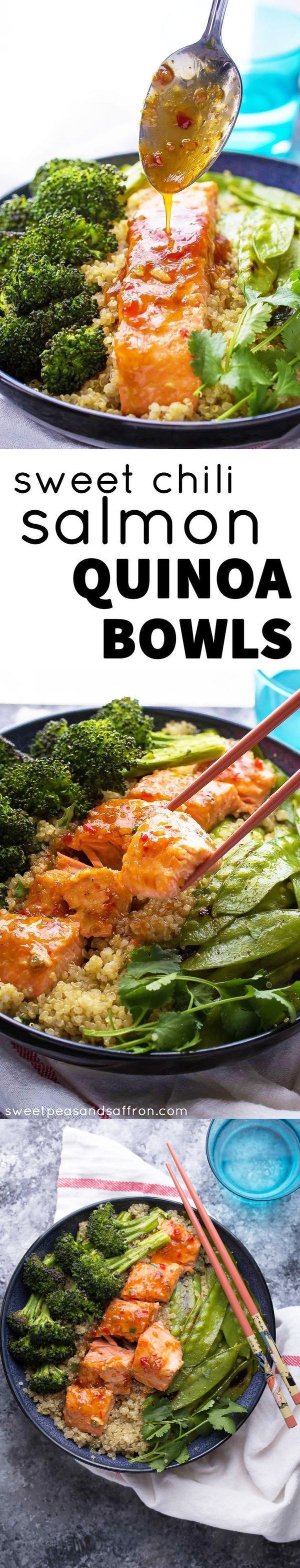Sweet Chili Salmon & Broccoli Quinoa Bowl