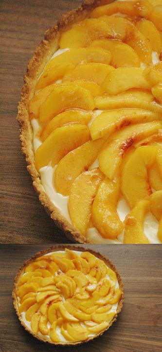 Sweet Mascarpone Peach Tart