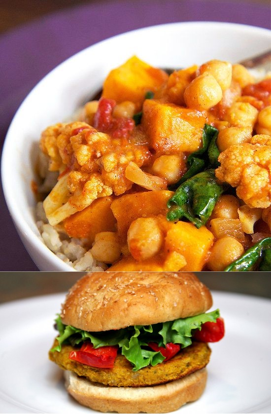 Sweet Potato, Chickpea, and Quinoa Veggie Burger