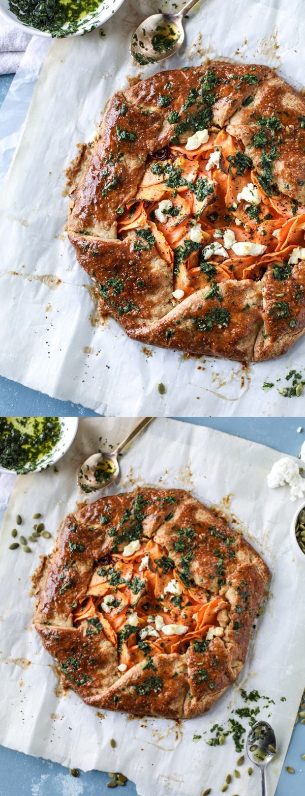 Sweet Potato Galette with Caramelized Shallots