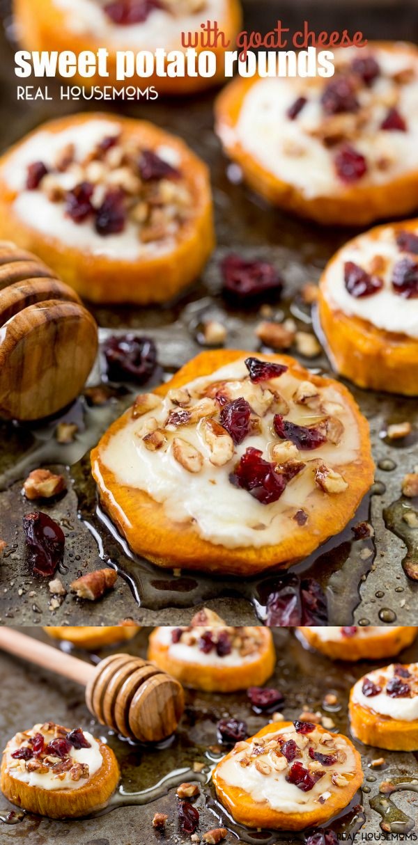 Sweet Potato Rounds with Goat Cheese