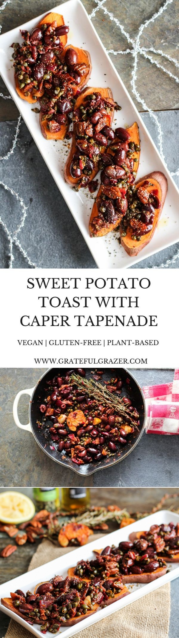 Sweet Potato Toast with Caper Tapenade