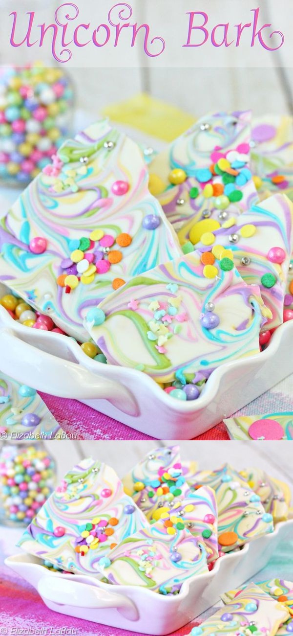 Swirly Pastel Unicorn Bark