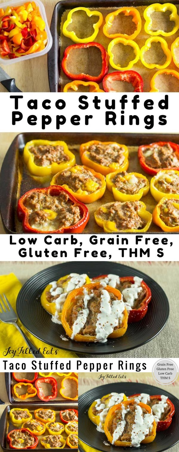 Taco Stuffed Pepper Rings – Low Carb, THM S