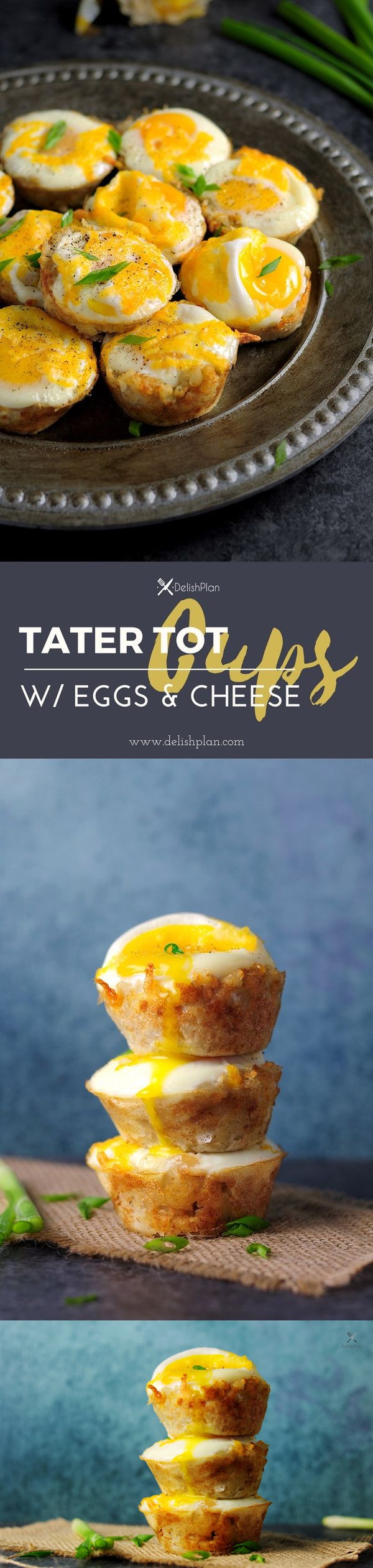 Tater Tot Cups with Eggs and Cheese