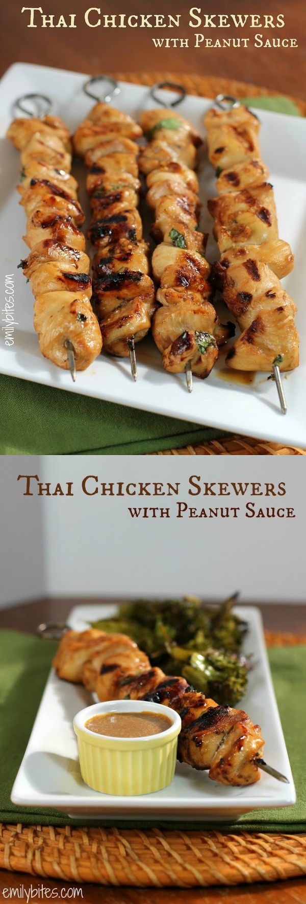 Thai Chicken Skewers with Peanut Sauce