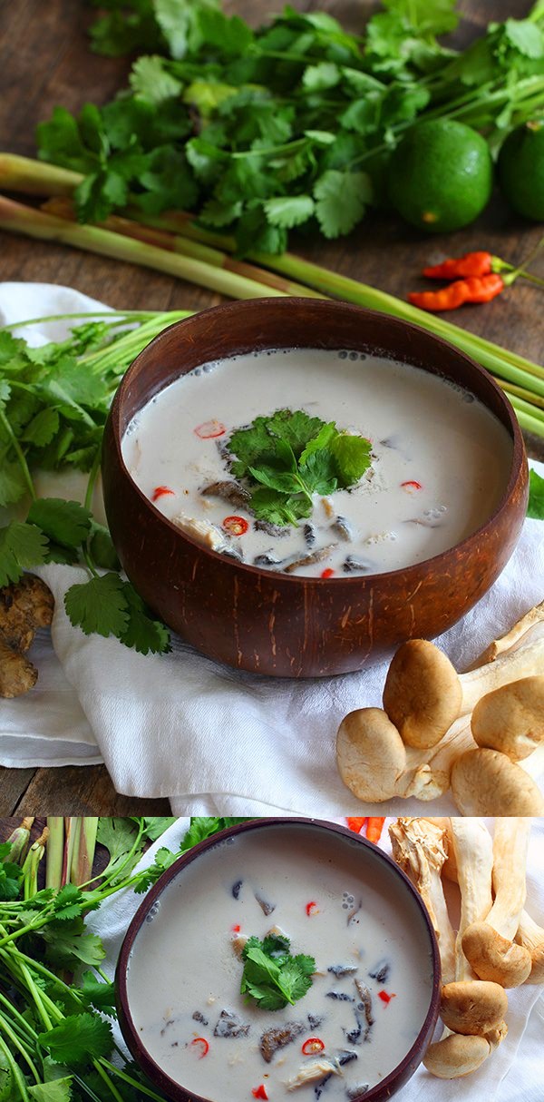 Thai Coconut Chicken Soup - Tom Kha Gai