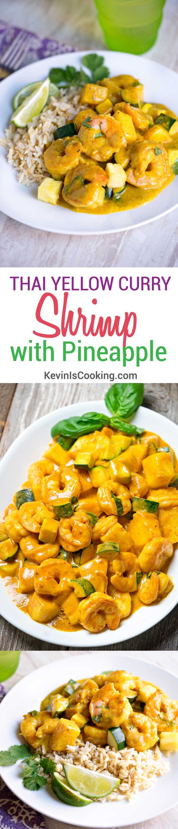 Thai Yellow Curry Shrimp with Pineapple