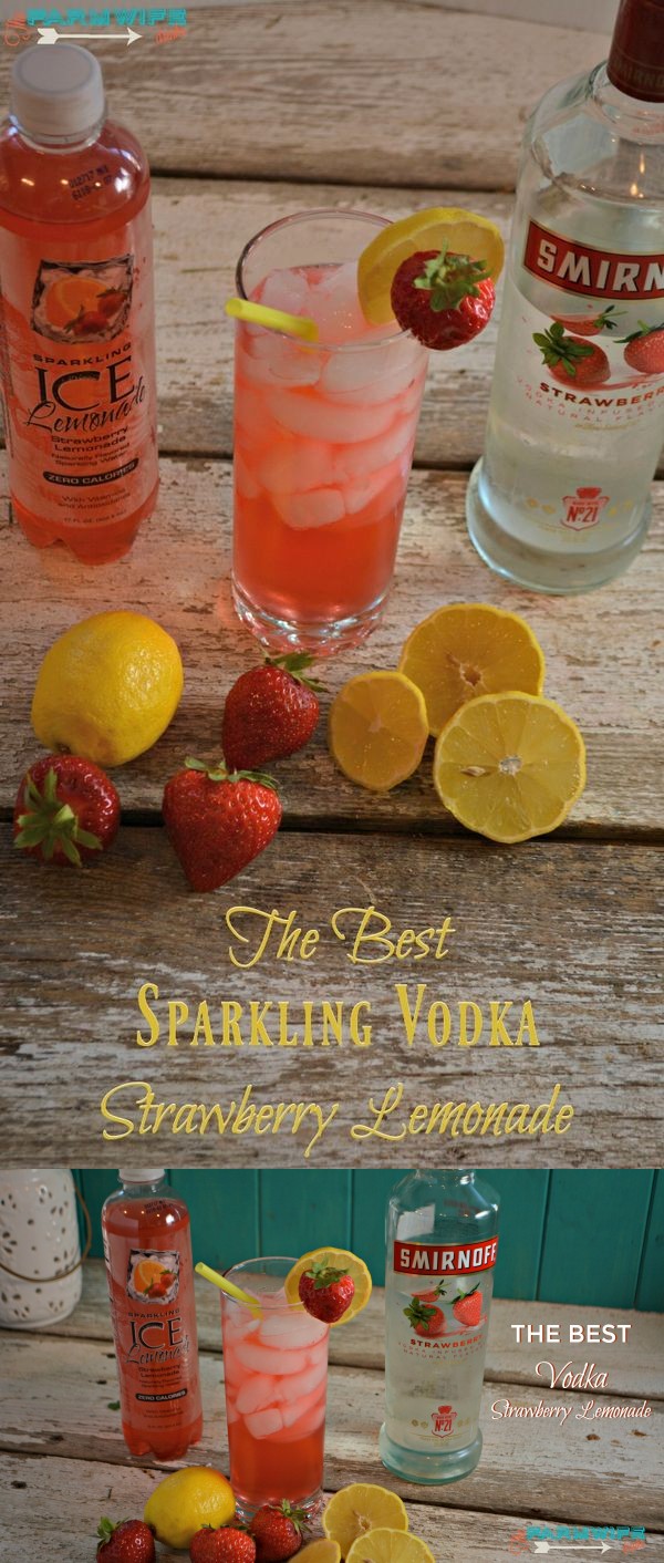 The Best Sparkling Vodka Strawberry Lemonade