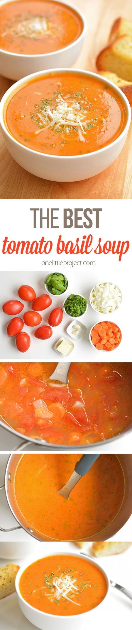 The BEST Tomato Basil Soup