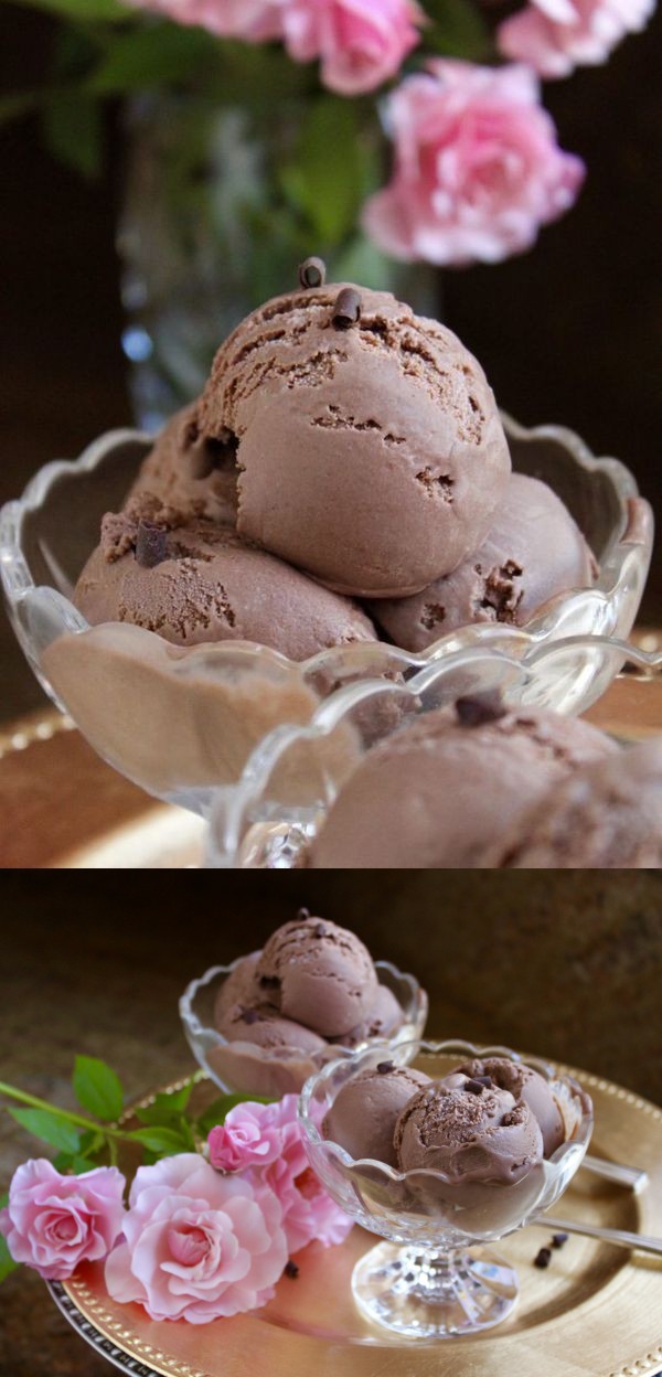 The Smoothest and Best Ever Dark Chocolate Custard Ice Cream