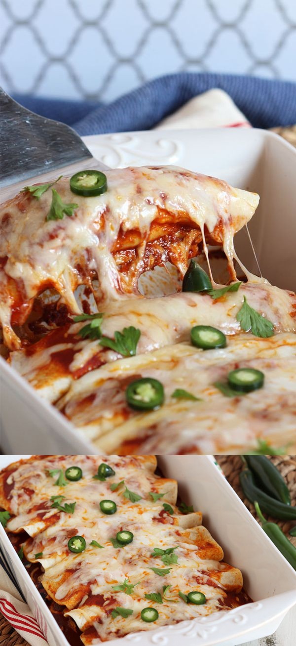 The Very Best Chicken Enchiladas