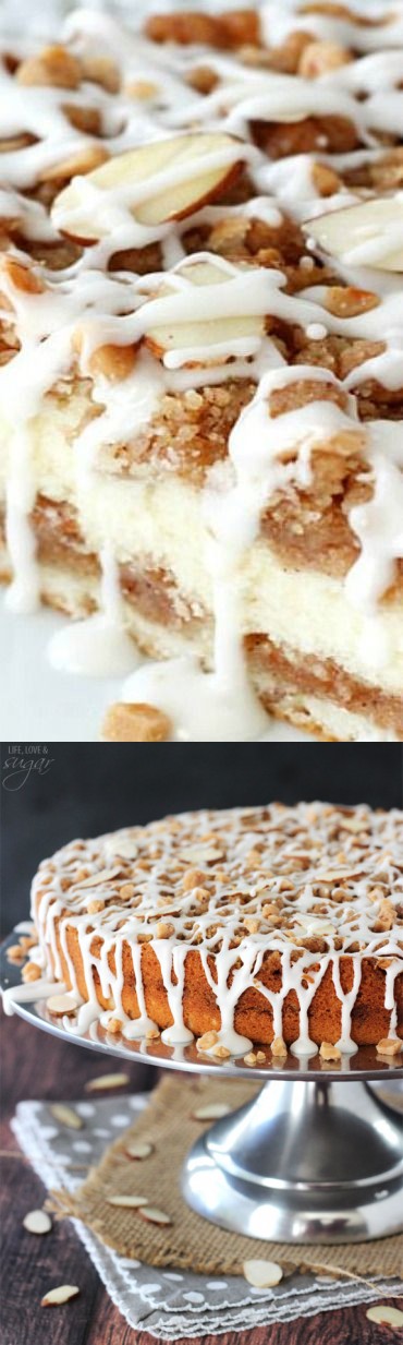 Toffee Almond Streusel Coffee Cake