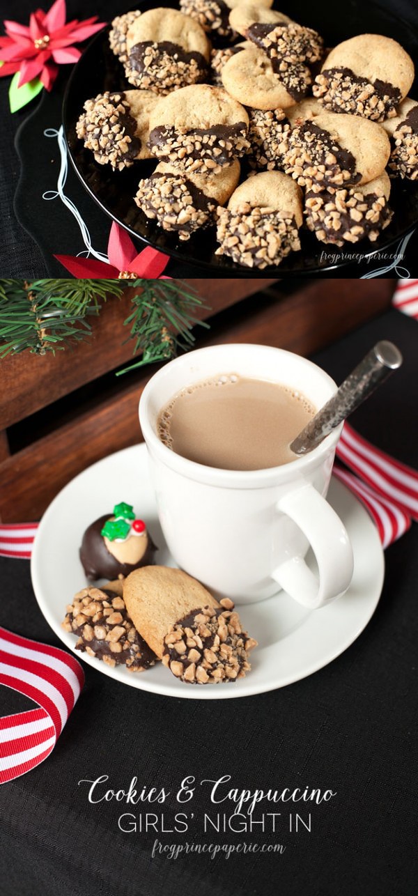 Toffee Cappuccino Shortbread Cookies