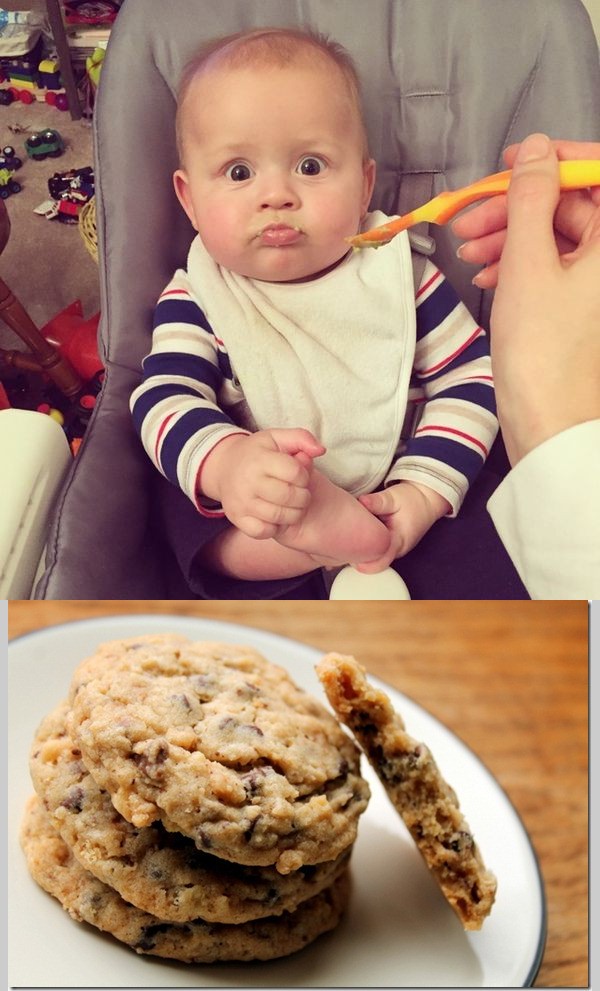 Toffee Chocolate Crispy Cookies