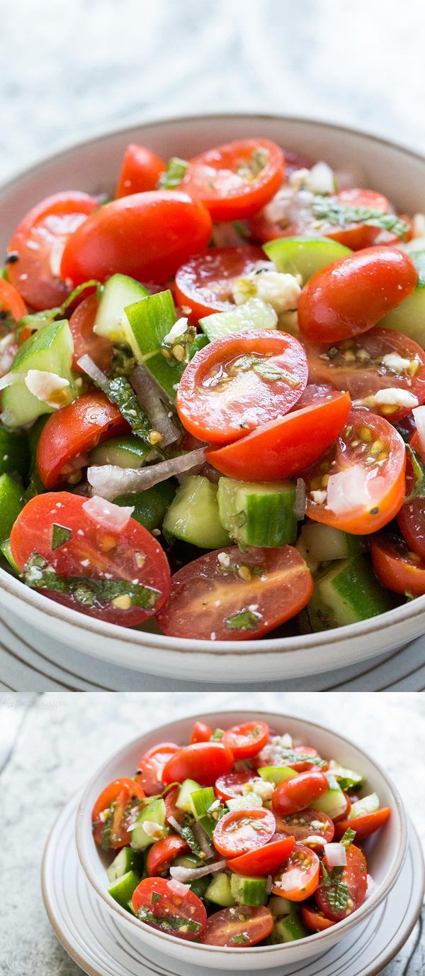 Tomato Cucumber Feta Salad