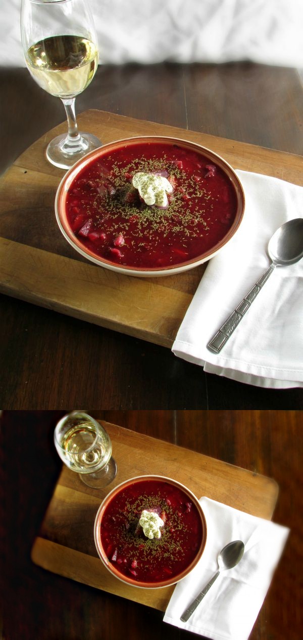 Traditional Ukrainian Red Borscht Soup