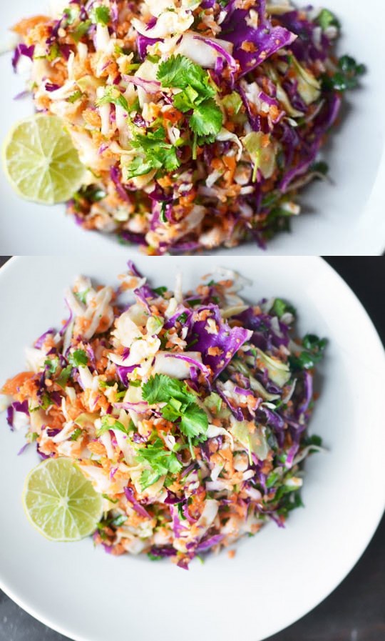 Tri-Color Slaw with Lime Dressing