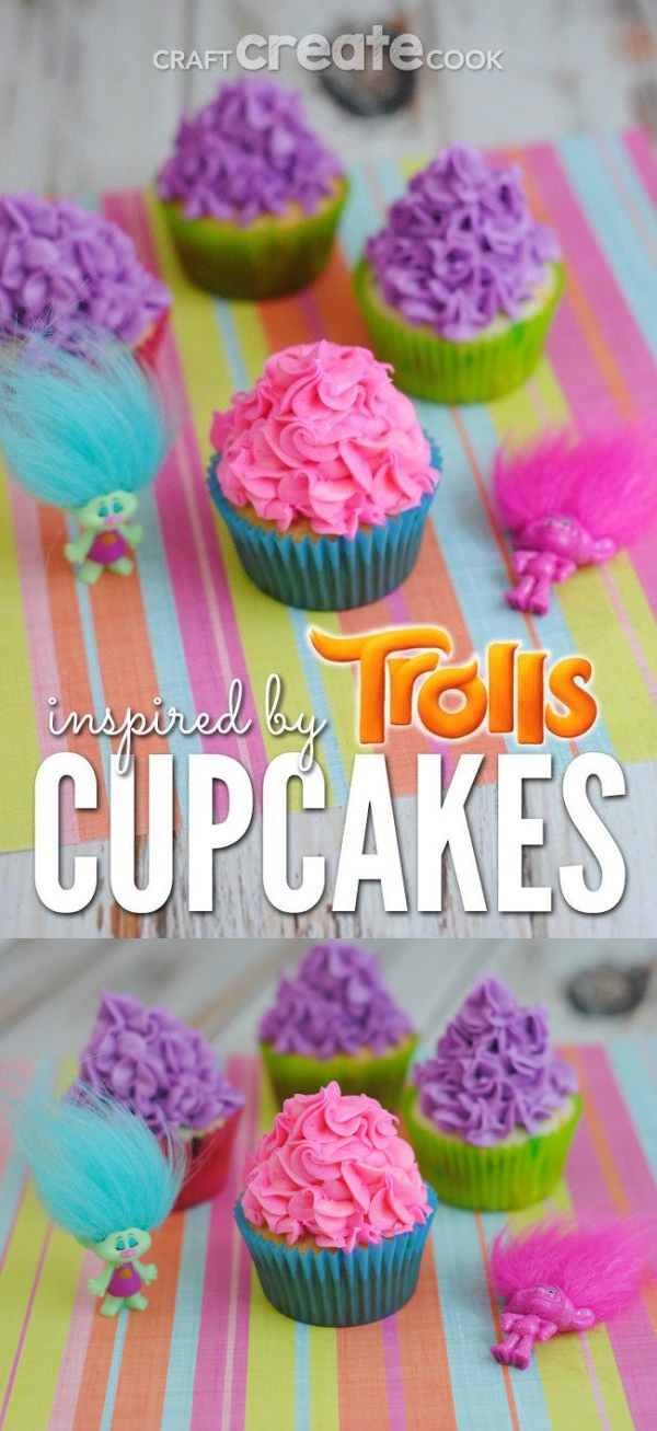 Trolls Cupcakes