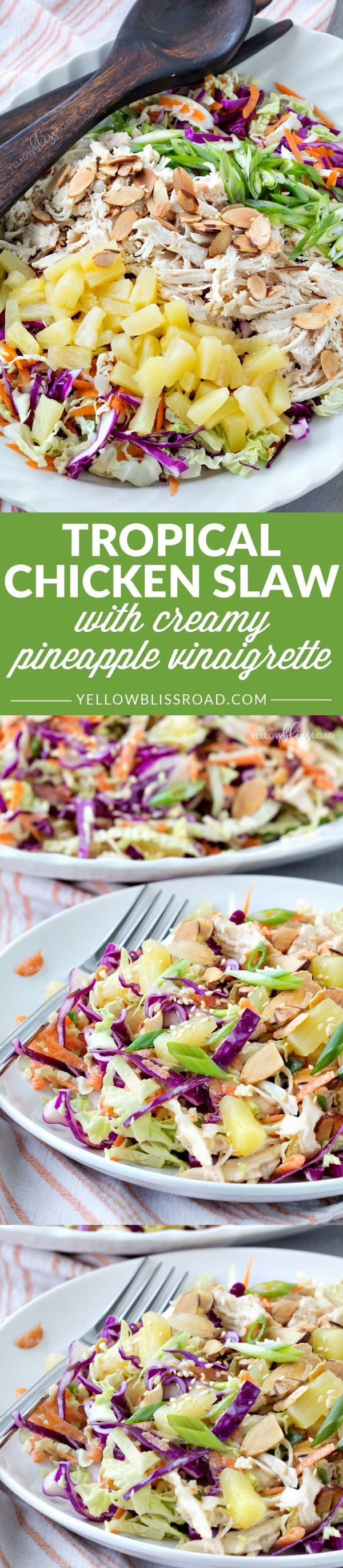 Tropical Chicken Slaw Salad