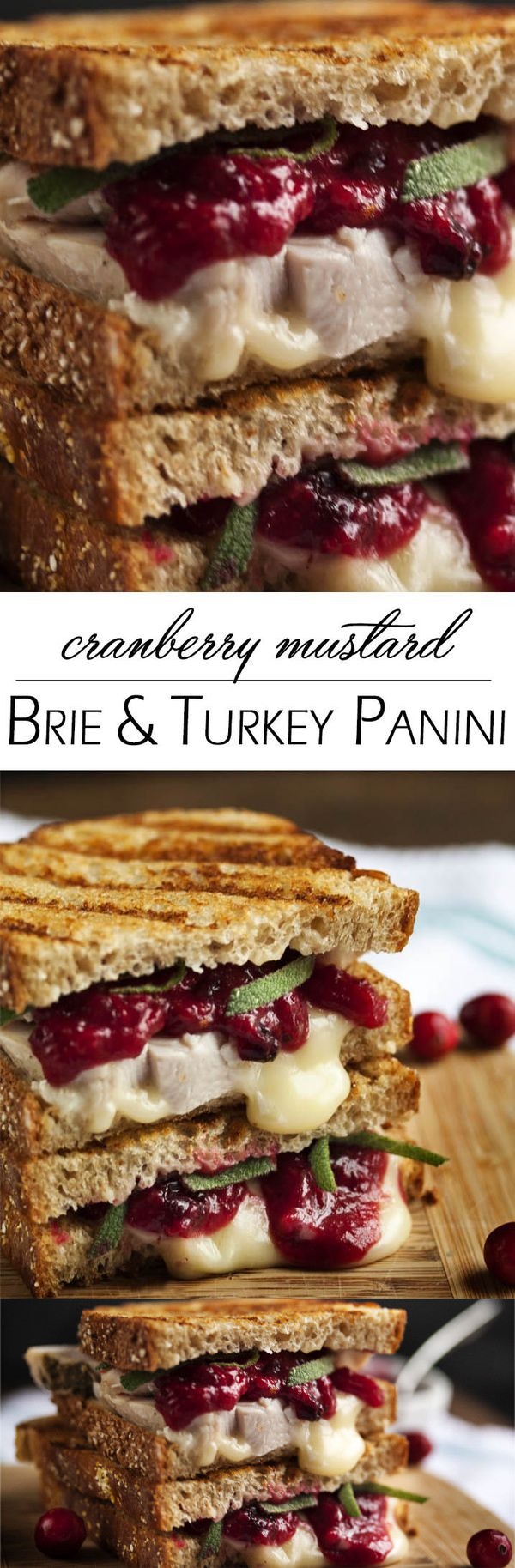 Turkey, Brie and Cranberry Mustard Panini