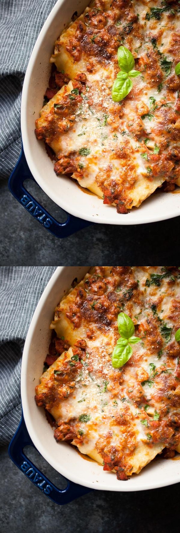 Turkey Spinach Lasagna Roll Ups