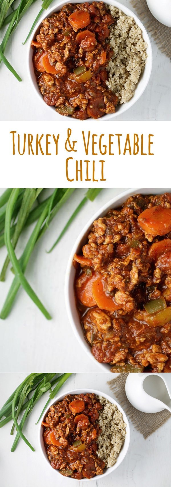 Turkey Vegetable Chili Over Quinoa