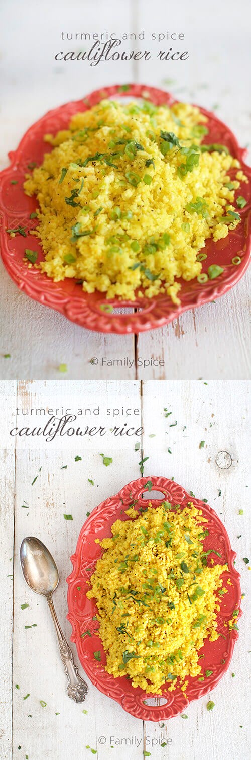 Turmeric and Spice Cauliflower Rice