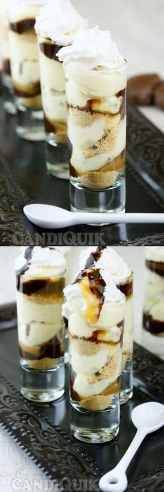 Turtle Cheesecake Shooters