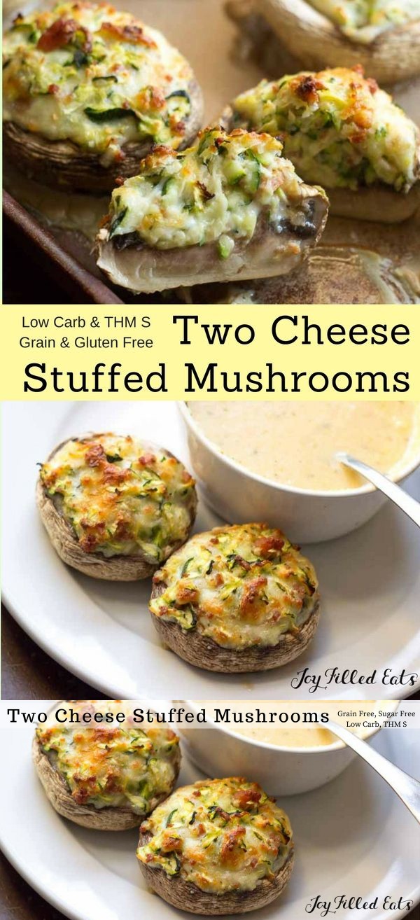 Two Cheese Stuffed Mushrooms – Low Carb, THM S