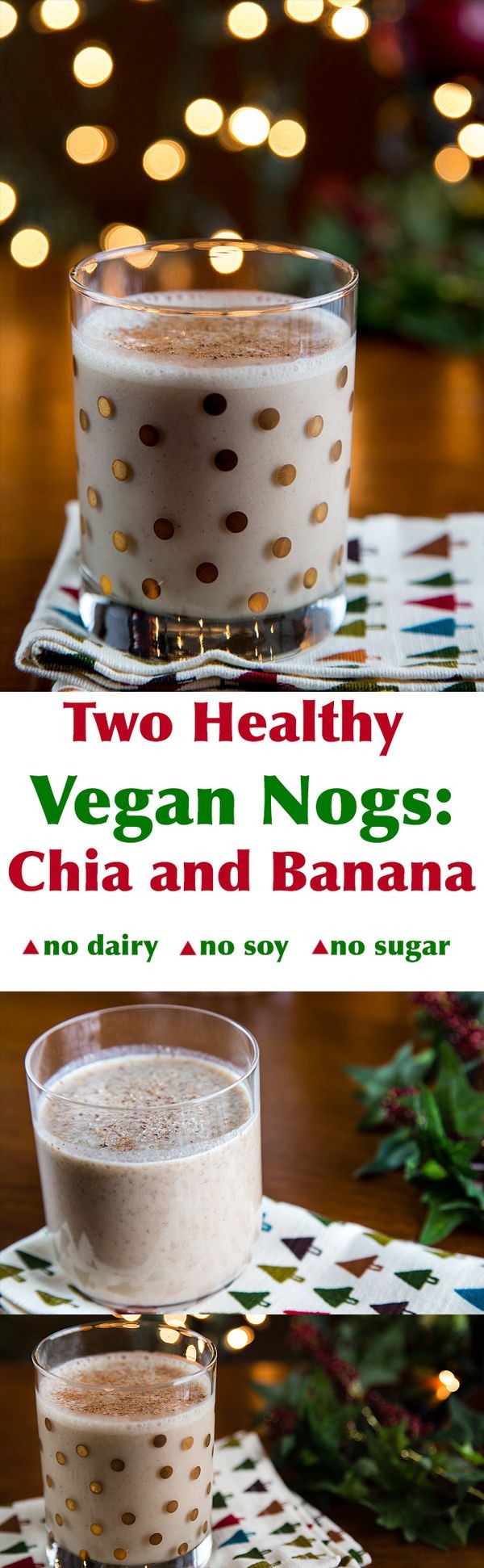 Two Healthy Vegan Nogs: Chia Nog and Banana Nog