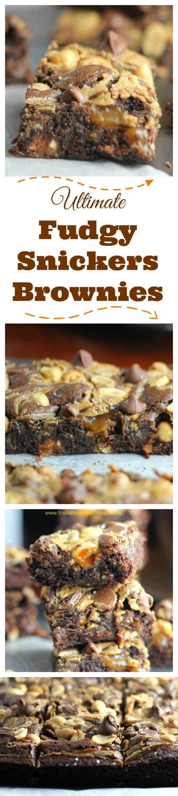 Ultimate Fudgy Snickers Brownies