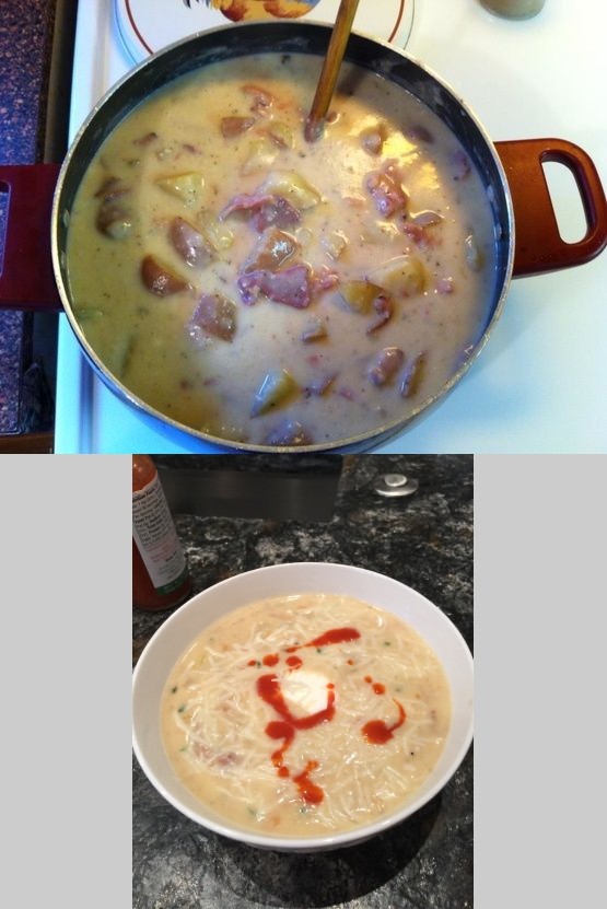 Using the Christmas Ham Bone, Makes You Feel Good Potato Soup