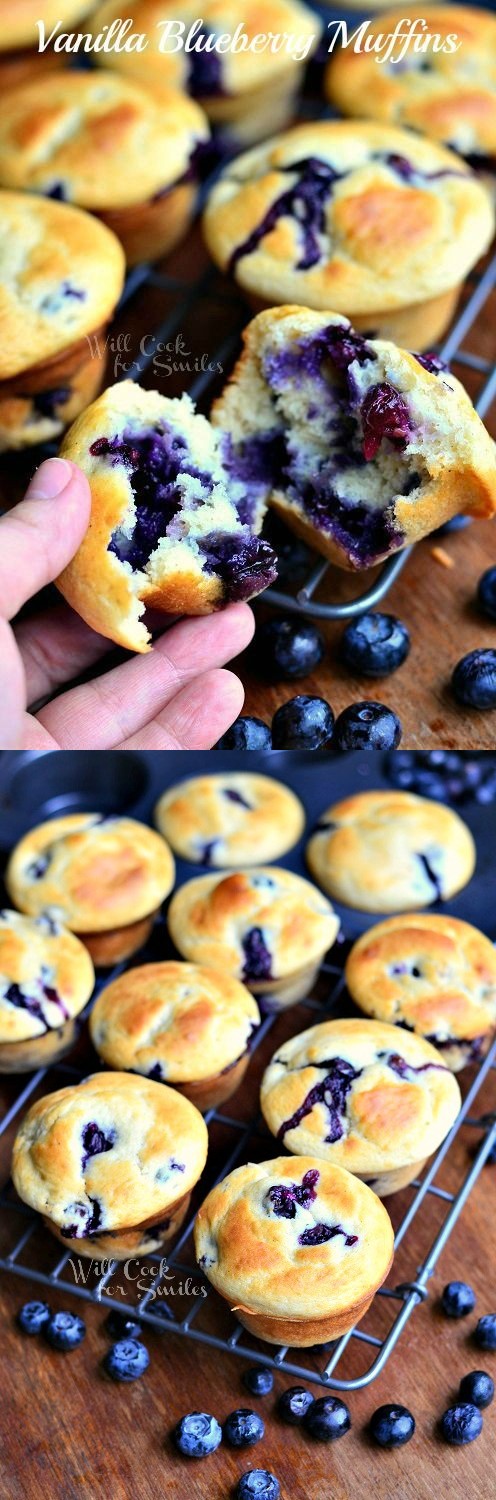 Vanilla Blueberry Muffins