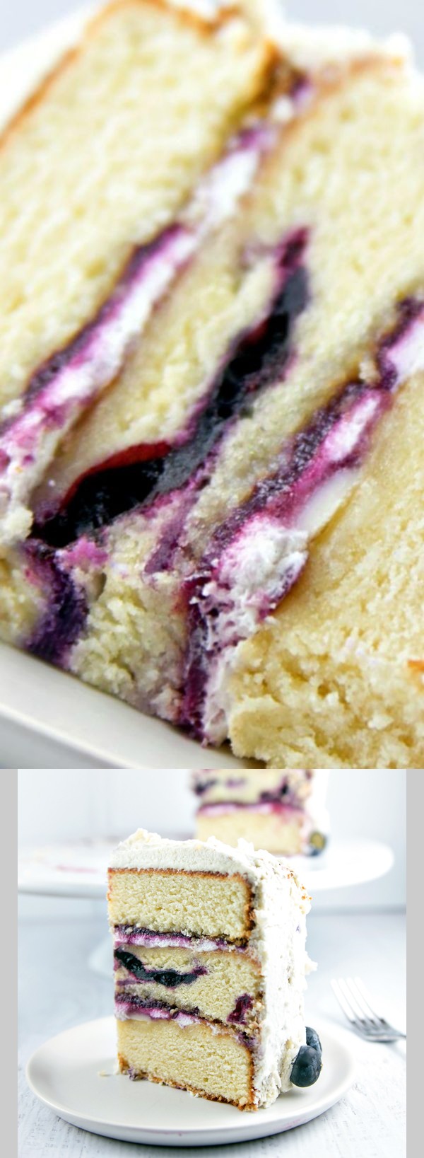 Vanilla Layer Cake with Blueberry Cardamom Curd