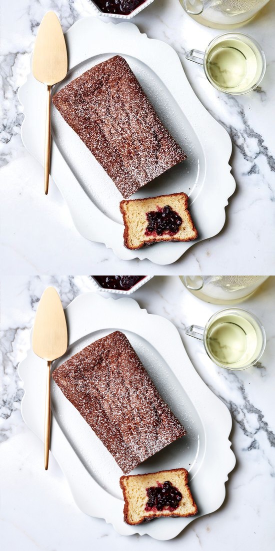 Vanilla Sponge Cake with Blackberry-Tarragon Jam