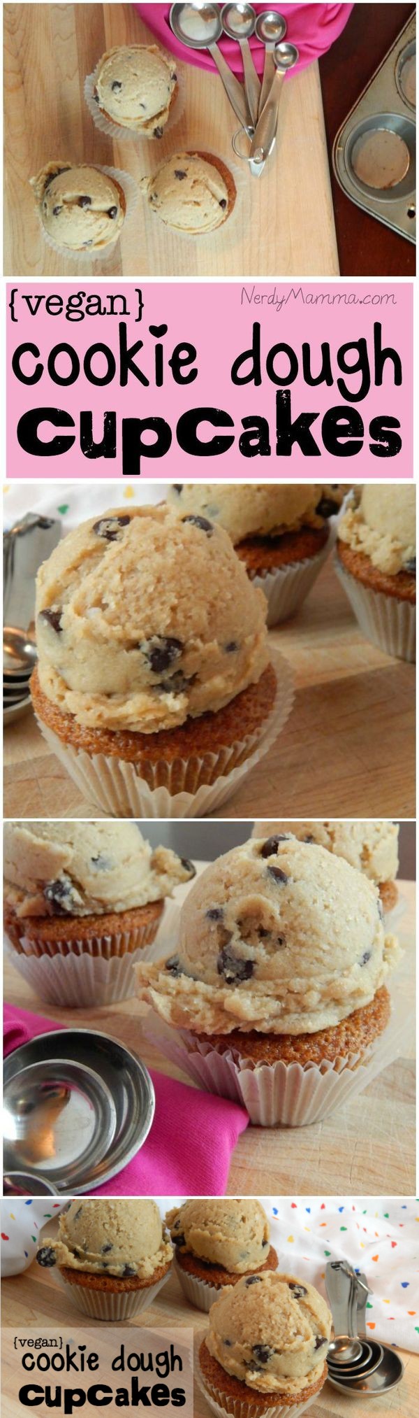 Vegan Cookie Dough Cupcakes