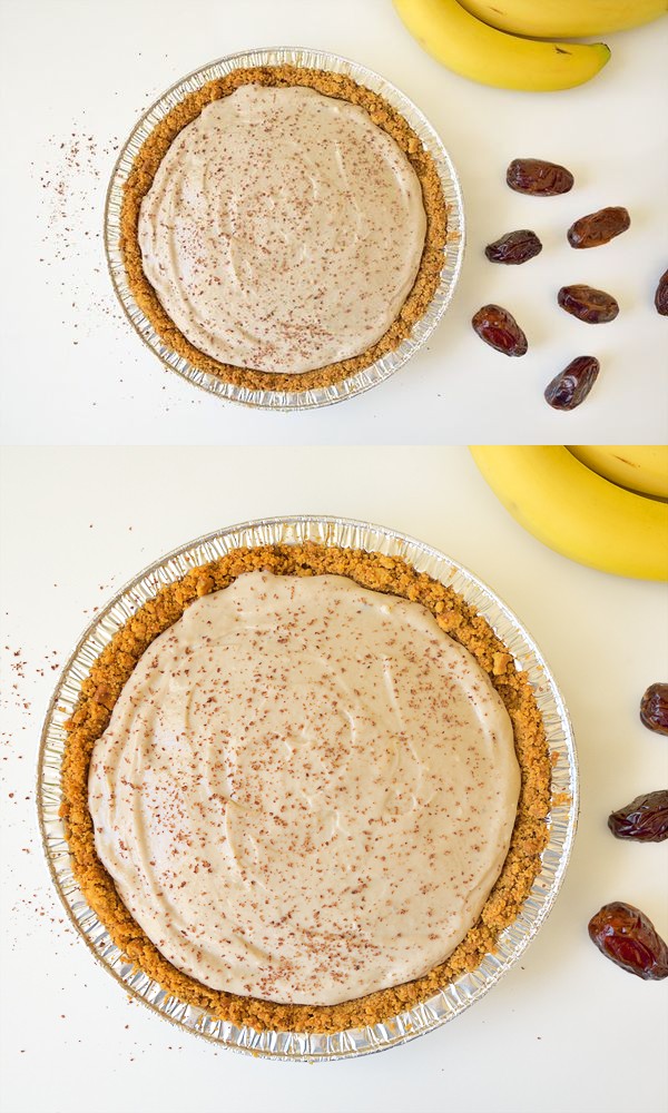 Vegan Date Caramel Banana Pie