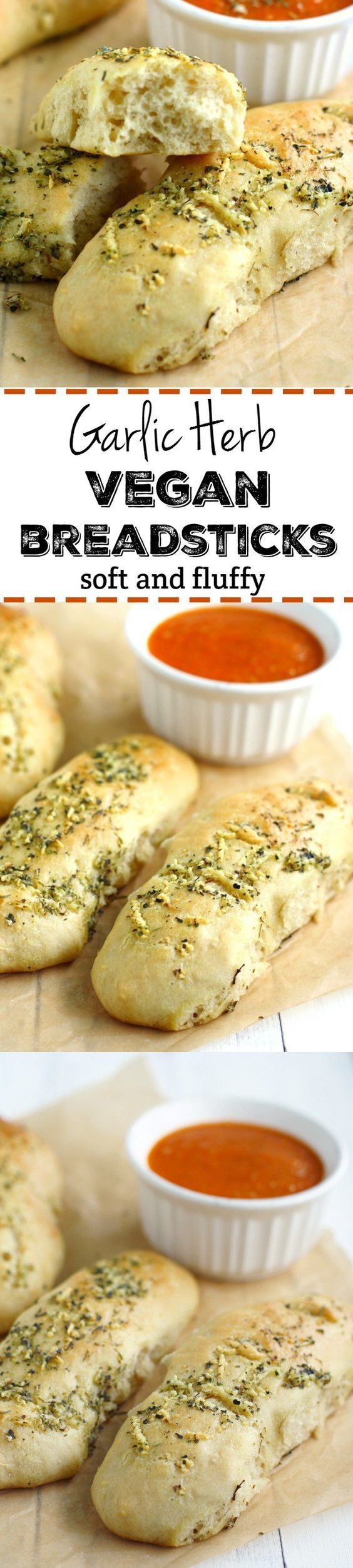 Vegan Garlic Herb Breadsticks