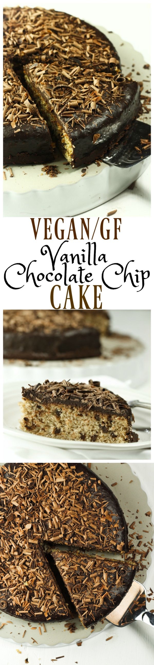 Vegan Gluten-Free Vanilla Chocolate Chip Cake