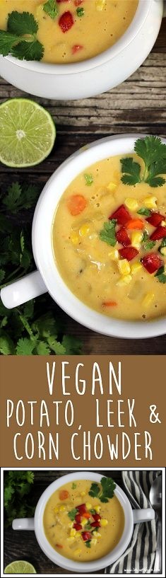 Vegan Potato, Leek & Corn Chowder