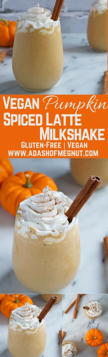 Vegan Pumpkin Spice Latte Milkshake