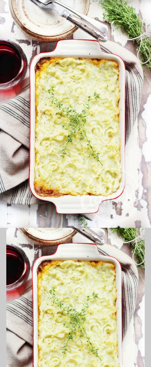 Vegan Shepherd's Pie with Wild Mushrooms (grain free, gluten free