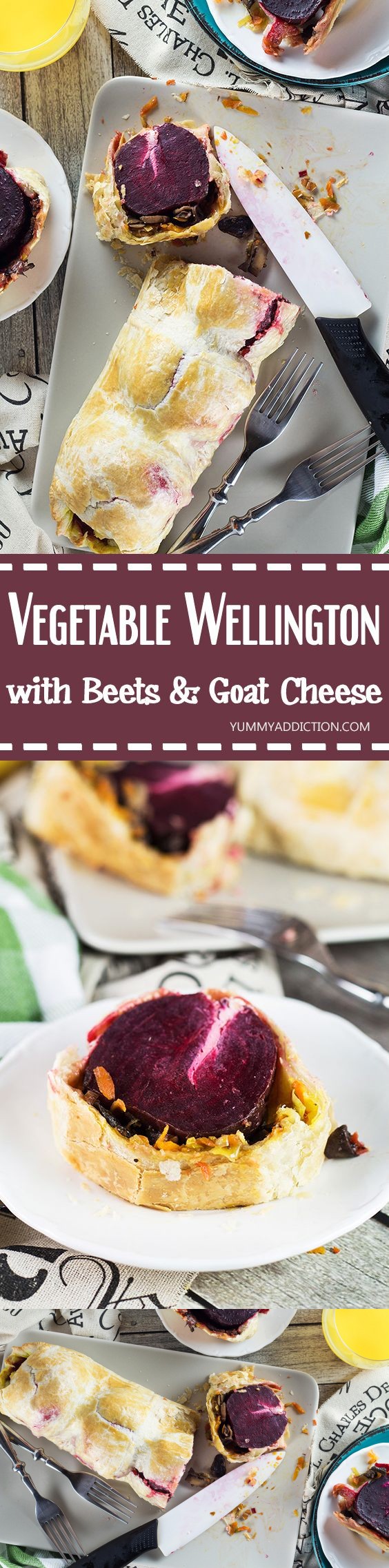 Vegetable Wellington with Beets & Goat Cheese