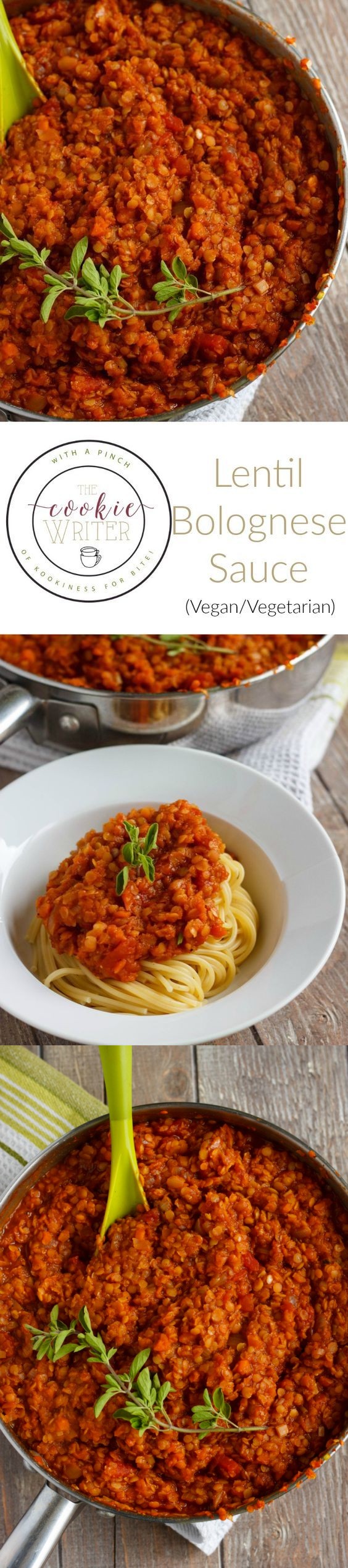 Vegetarian Lentil Bolognese Sauce (Vegan